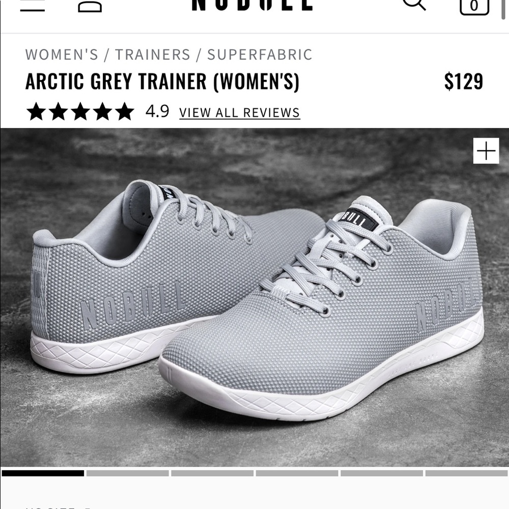 Grey & white NO BULL tennis shoes